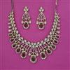 American Diamond Classic Necklace With Mehndi Plating