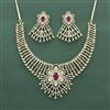 Cz Classic Necklace Set With 2 Tone Plating