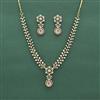 Cz Classic Necklace Set With Mehndi Plating
