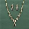Cz Classic Necklace Set With Mehndi Plating