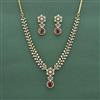 Cz Classic Necklace Set With Mehndi Plating