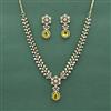 Cz Classic Necklace Set With Mehndi Plating