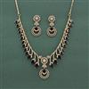 Cz Classic Necklace Set With Mehndi Plating