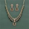 Cz Classic Necklace Set With Mehndi Plating