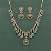 Cz Classic Necklace Set With Mehndi Plating