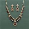 Cz Classic Necklace Set With Mehndi Plating