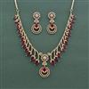 Cz Classic Necklace Set With Mehndi Plating