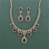 Cz Classic Necklace Set With Mehndi Plating