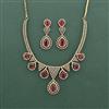 Cz Classic Necklace Set With Mehndi Plating