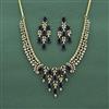 Cz Classic Necklace Set With Mehndi Plating