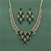 Cz Classic Necklace Set With Mehndi Plating