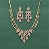 Cz Classic Necklace Set With Mehndi Plating
