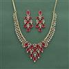 Cz Classic Necklace Set With Mehndi Plating