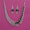 American Diamond Classic Necklace With Rhodium Plating