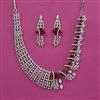 American Diamond Classic Necklace With Rhodium Plating
