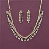 Cz Classic Necklace Set With 2 Tone Plating