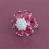 Cz Adjustable Ring With Rhodium Plating