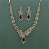 Cz Classic Necklace Set With Mehndi Plating