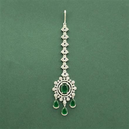 Cz Classic Tikka With Rhodium Plating