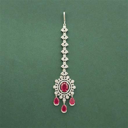 Cz Classic Tikka With Rhodium Plating