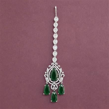 Cz Classic Tikka With Rhodium Plating