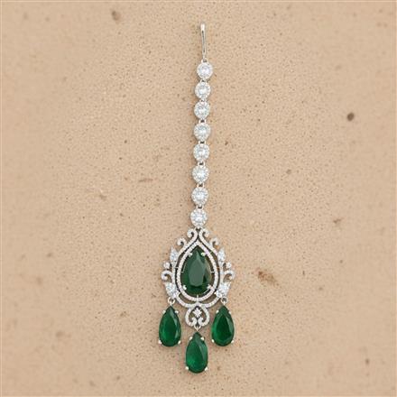 Cz Classic Tikka With Rhodium Plating