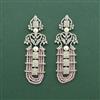 Cz Classic Earring With Rhodium Plating