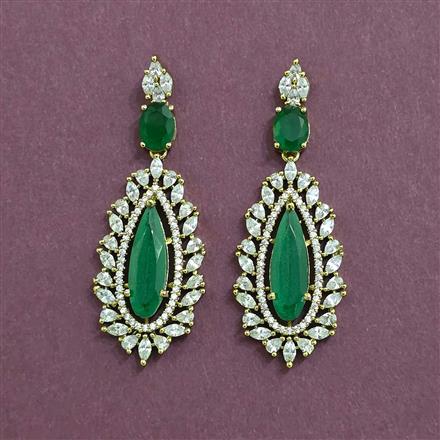 Cz Classic Earring With Mehndi Plating