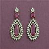 Cz Classic Earring With Mehndi Plating