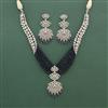 Cz Classic Necklace Set With Rhodium Plating