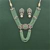 Cz Classic Necklace Set With Rhodium Plating