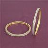Cz Classic Bangles With 2 Tone Plating