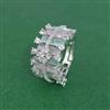 Cz Adjustable Ring With Rhodium Plating