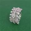 Cz Adjustable Ring With Rhodium Plating