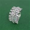 Cz Adjustable Ring With Rhodium Plating