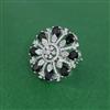 Cz Adjustable Ring With Rhodium Plating
