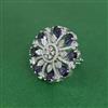 Cz Adjustable Ring With Rhodium Plating