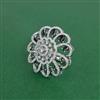 Cz Adjustable Ring With Rhodium Plating