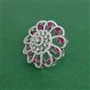 Cz Adjustable Ring With Rhodium Plating