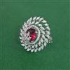 Cz Adjustable Ring With Rhodium Plating