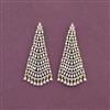 Cz Classic Earring With 2 Tone Rhodium Plating