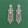Cz Classic Earring With 2 Tone Rhodium Plating