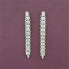 Cz Classic Earring With 2 Tone Rhodium Plating