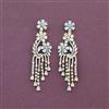 Cz Classic Earring With 2 Tone Rhodium Plating