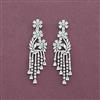 Cz Classic Earring With 2 Tone Rhodium Plating