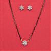 Cz Delicate Mangalsutra With 2 Tone Rhodium Plating