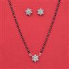Cz Delicate Mangalsutra With 2 Tone Rhodium Plating
