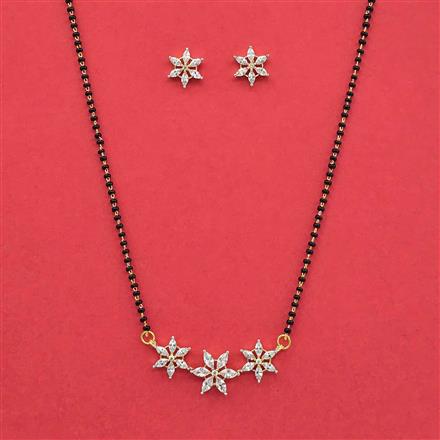 Cz Classic Mangalsutra With 2 Tone Plating