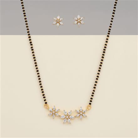 Cz Classic Mangalsutra With 2 Tone Plating