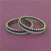 Cz Classic Bangles With Mehndi Plating